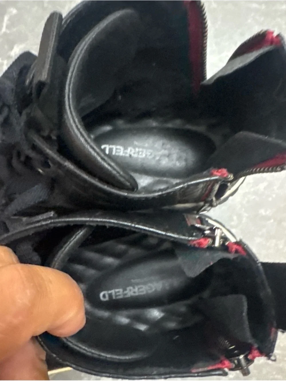 Karl Lagerfeld outsole provides durable